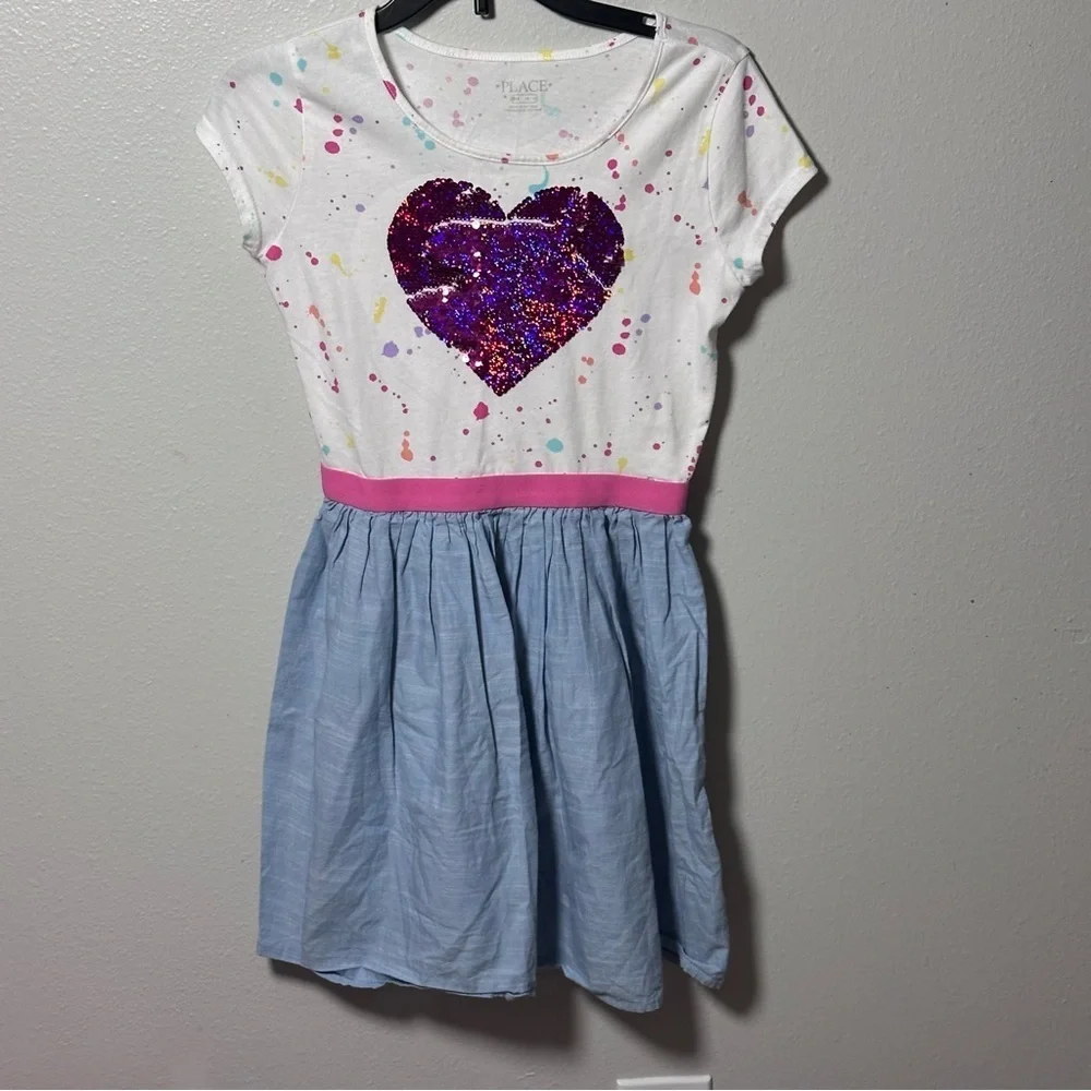 The Children’s Place Denim‎ Chambray Girls Dress size large (10/12)